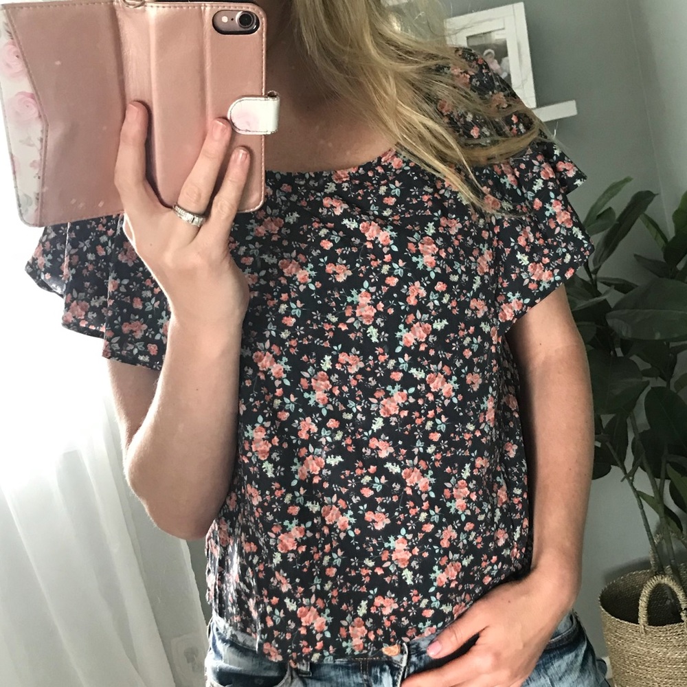 Floral Blouse, Short sleeve